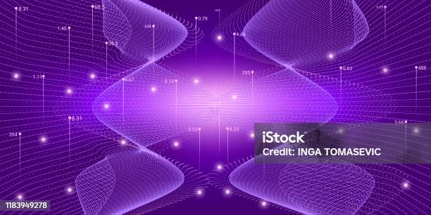 Violet Analysis Vector System Visualization Big Stock Illustration ...