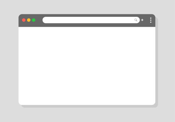 브라우저 창입니다. 최신 웹 사이트에 대해 간단하도록 설계된 벡터 브라�우저 창 - browser window stock illustrations
