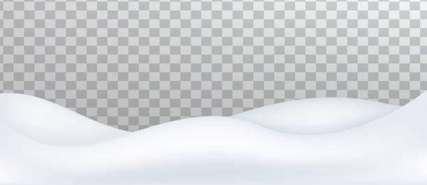 Snow landscape. Snow drift, mountain. Snow landscape isolated on transparent background. Snow drift, mountain. Vector illustration. snowdrift stock illustrations