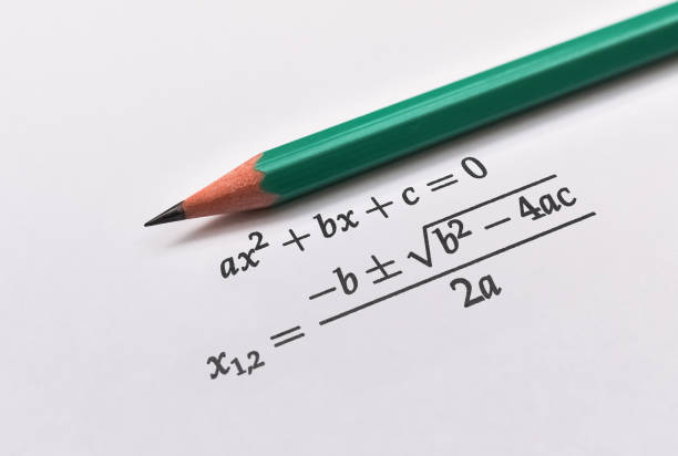 General quadratic equation General quadratic equation and its roots solution formula algebra photos stock pictures, royalty-free photos & images