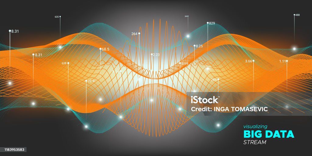 Matrix Visual Data Analysis Vector Matrix Visualization Big Data Stock Illustration ...