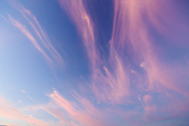 Aerial view dramatic sunset and sunrise sky nature background with white clouds for design concept and isolated text material