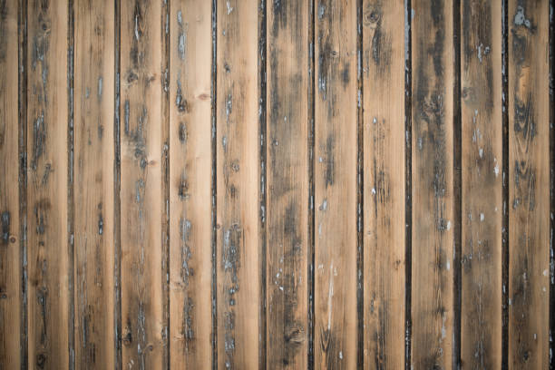 istock Weathered wooden wall with paint rests 1183955871