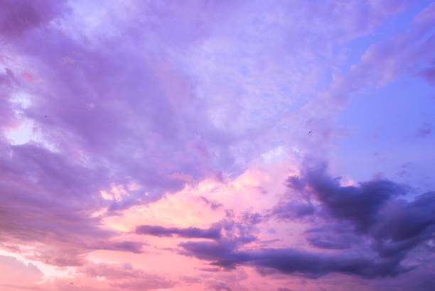 istock Aerial view dramatic sunset and sunrise sky nature background with white clouds 1183955973