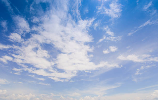istock Aerial view dramatic sunset and sunrise sky nature background with white clouds 1183956171