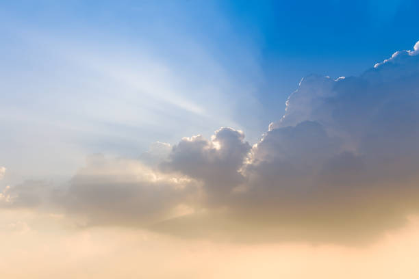 istock Aerial view dramatic sunset and sunrise sky nature background with white clouds 1183956764