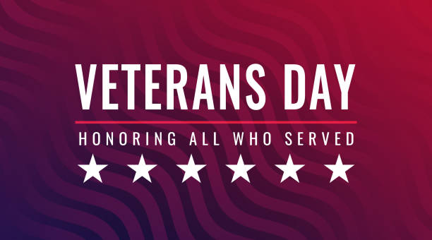 ilustraciones, imágenes clip art, dibujos animados e iconos de stock de día de los veteranos - honrando a todos los que servidos tarjeta de felicitación - honoring