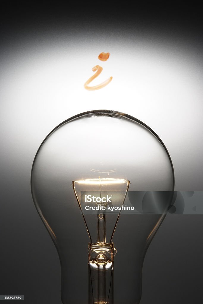 Lâmpada é com símbolo da marca - Foto de stock de Brilhante - Luminosidade royalty-free