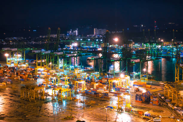 istock Port shipping import and export 1183958968