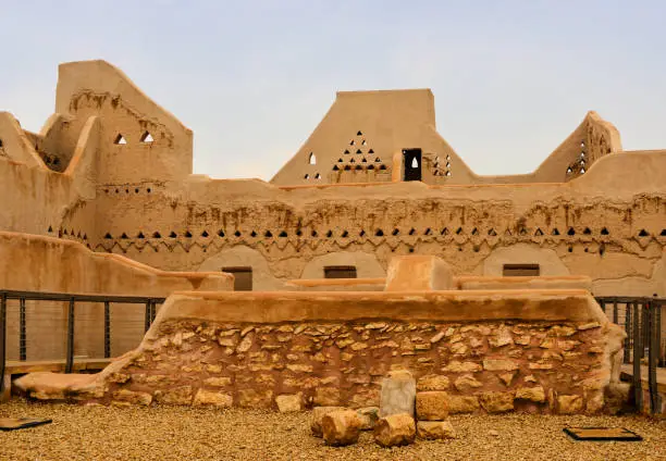 Photo of Ad Diriyah city walls - battlement in the ramparts , At-Turaif District, UNESCO World Heritage Site, Riyadh, Saudi Arabia