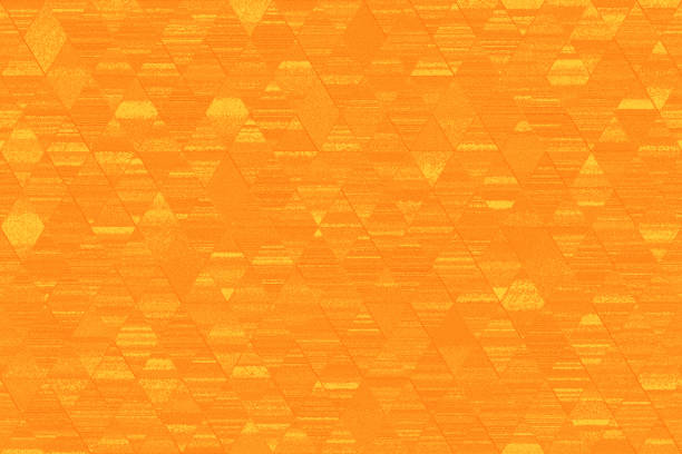 オレンジイエロー秋グランジダイヤモンドサニートライアングルストライプパターンシームレスな幾何学的背景抽象スタッコ石膏ストーンは、古い色あせた明るい汚れた菱あらまブラッシン� - seamless tile audio ストックフォトと画像