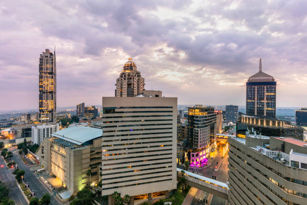 istock Sandton City centre at dusk with the Leonardo building 1183967123