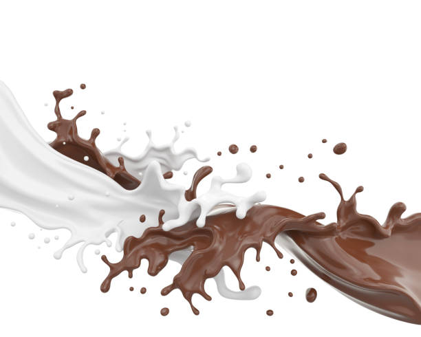 istock Splash of milk and chocolate. 1183968749