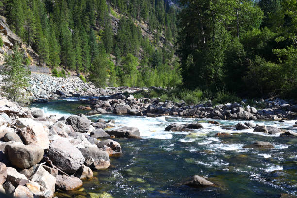 river in index washington state horizontal - snohomish county stock-fotos und bilder