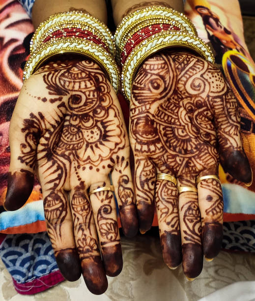 istock INDIAN HAND DESIGN ON FESTIVAL 1183979058