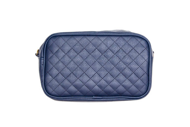 istock Blue leather handbag isolated on white background 1183982158