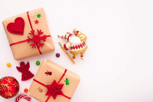 istock Christmas composition on the blue background. 1183983466