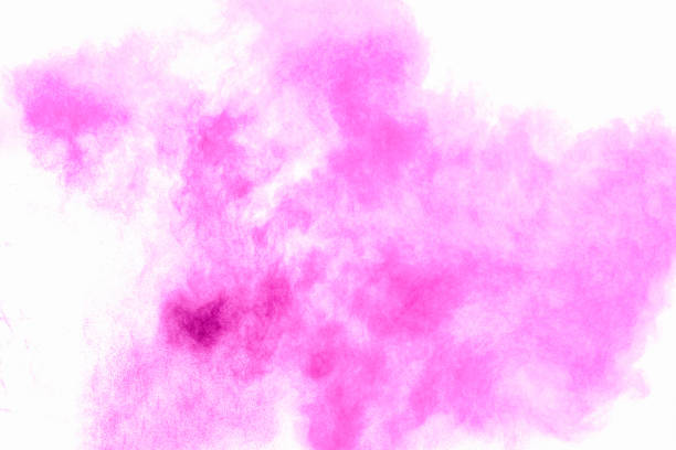 istock Pink powder explosion on white background.Pink dust splatter  on background. 1183984755