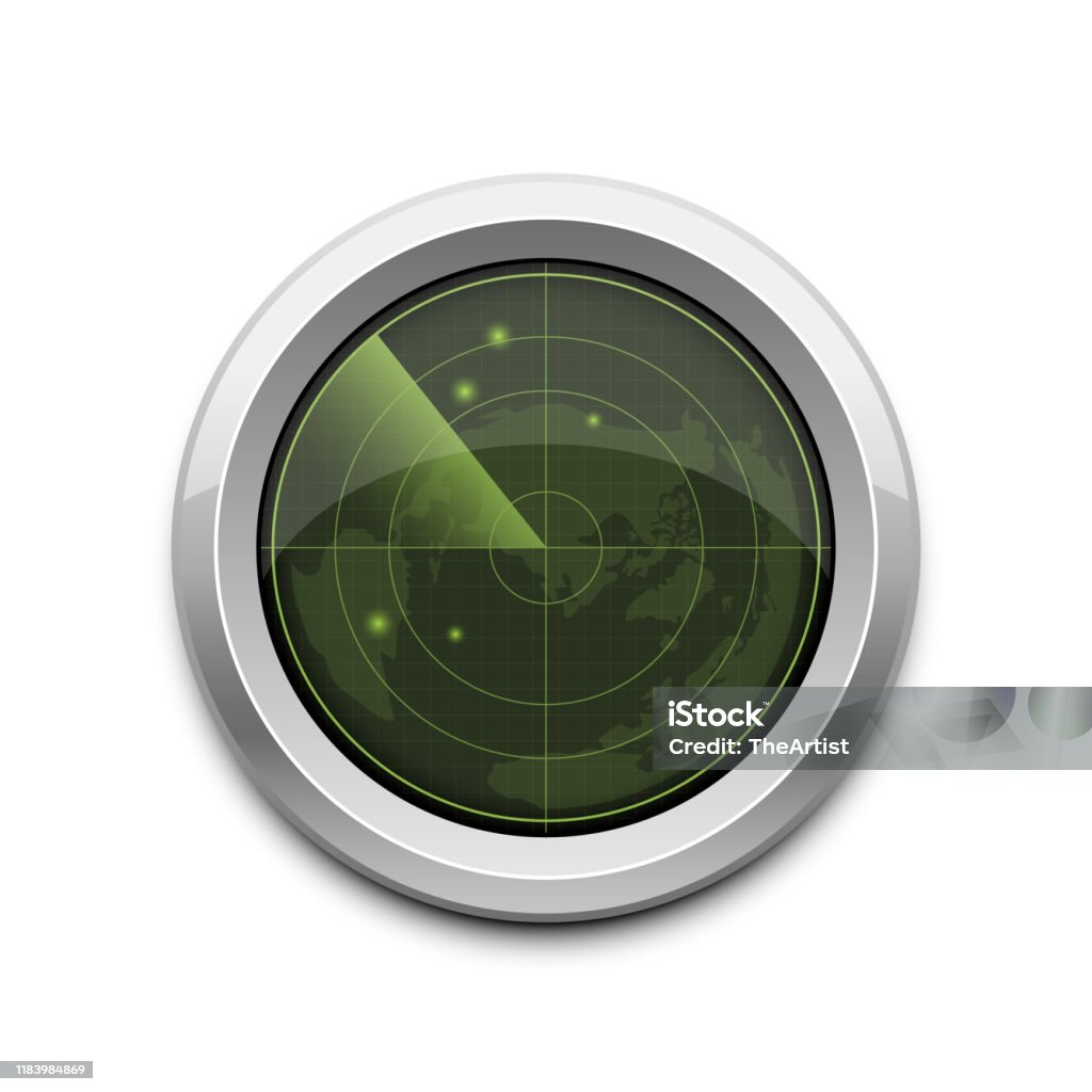 Radder Vector Realistic Radar Vector Design Illustration Isolated On White Background ...
