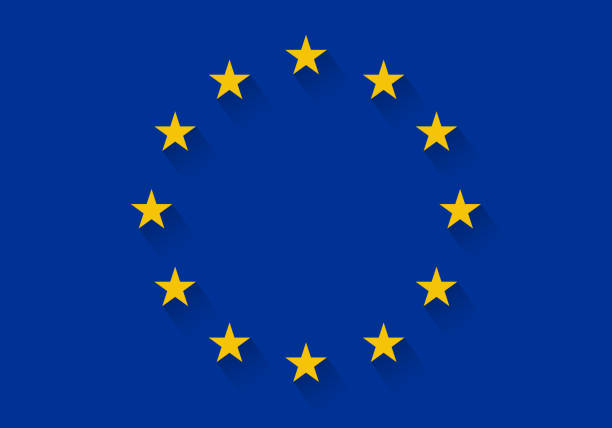 флаг европейского союза - все европейские флаги stock illustrations