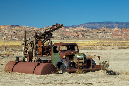 Long abandoned factory in the rural desert of Nevada.