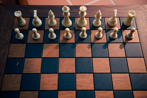 A Set Of wooden Chess Board Game