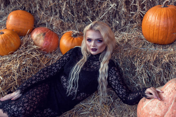 istock Halloween location with a young blonde 1183992313