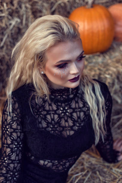 istock Halloween location with a young blonde 1183992333