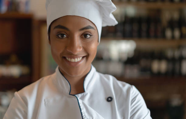 istock Happy African American chef smiling 1183994200