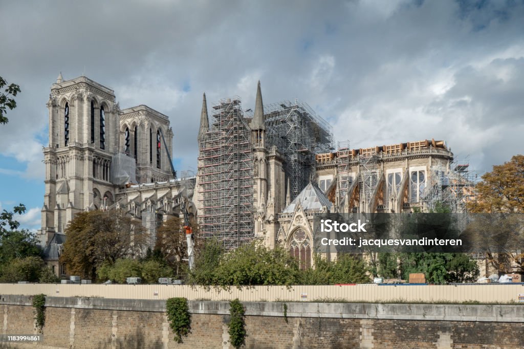 Restauration of the Notre Dame de Paris. Paris, France Notre Dame de Paris Stock Photo