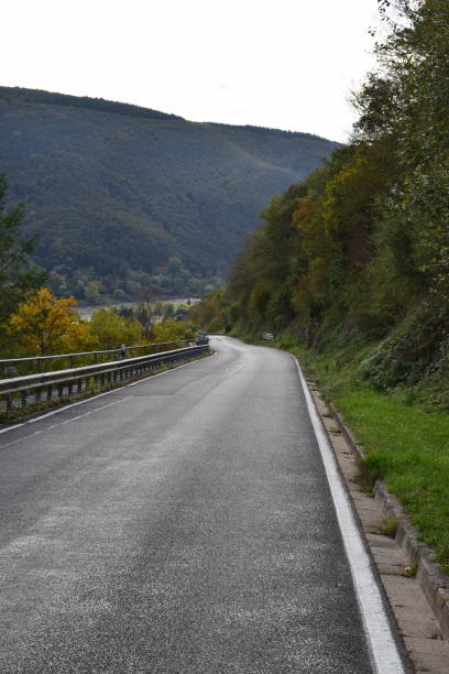 istock steep narrow road into Mosel valley 1183996623