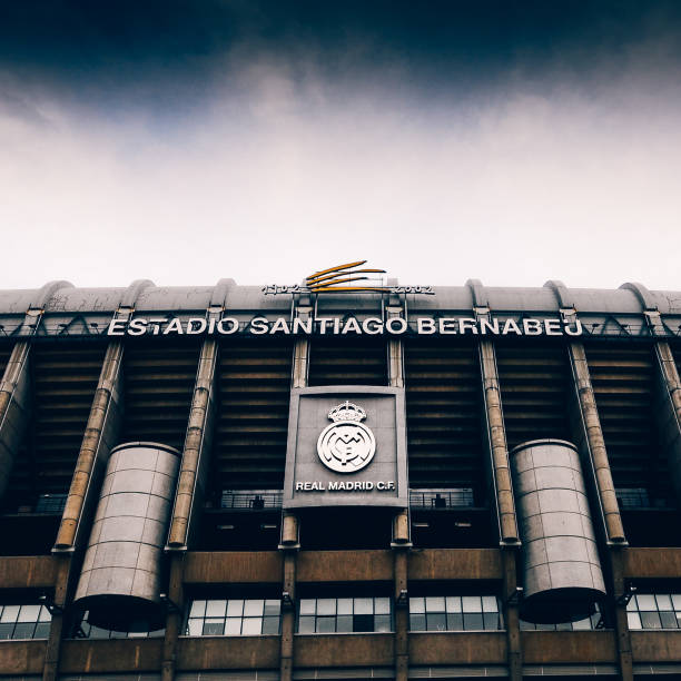 西班牙馬德里皇家馬德里聖地牙哥·伯納烏體育場 - madrid futbol 個照片及圖片檔
