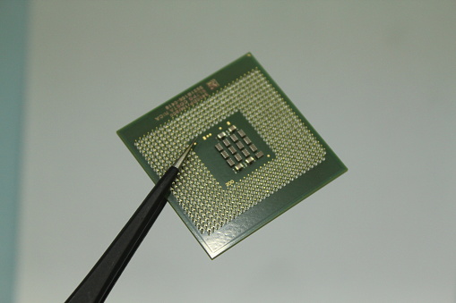 Desktop Computer Processor Cpu Closeup Stock Photo - Download Image Now ...