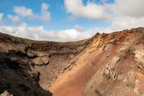 Photo of Timanfaya inside of a volcano's caldera