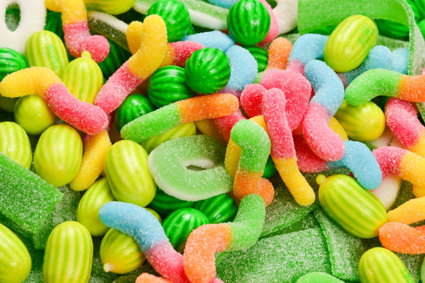 istock Assorted gummy candies. Top view. Jelly  sweets. 1184004068