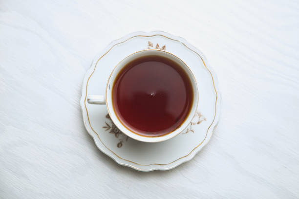 istock White porcelain tea cup on a white background 1184005664