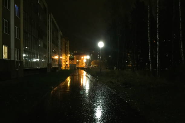 istock The autumn night city. 1184005954