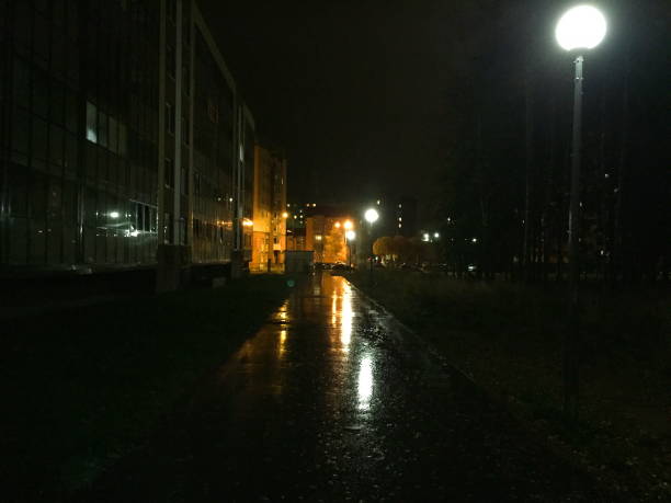 istock The autumn night city. 1184005975