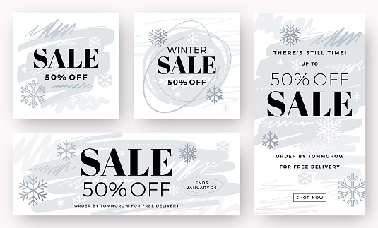 Holiday sale banners.