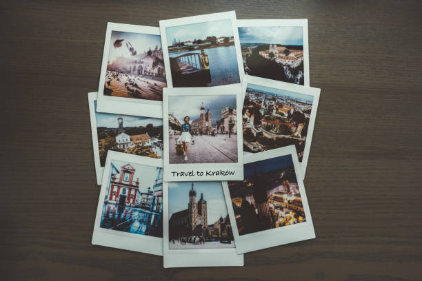 Travel concept Europe Instant photos from Krakow trip krakow photos stock pictures, royalty-free photos & images