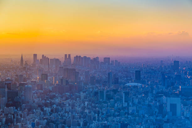 istock Tokyo Aerial Cityscape Sunset View 1184012972