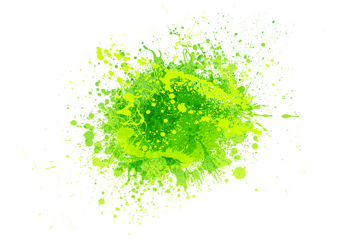 green paint splash abstract vector background