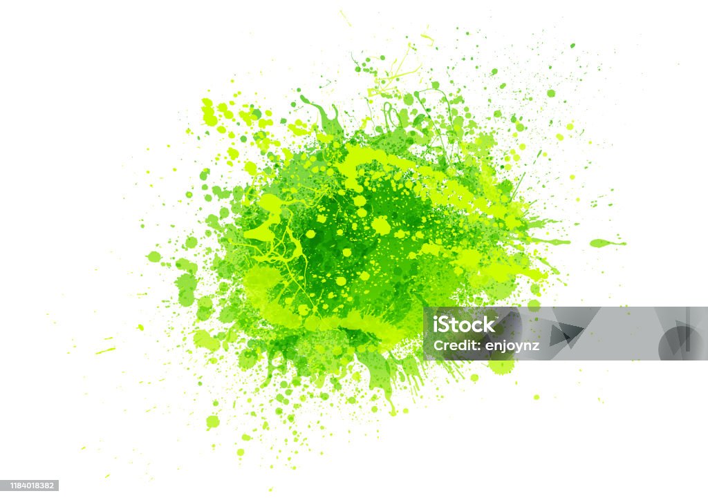green paint splash green paint splash abstract vector background Splashing stock vector