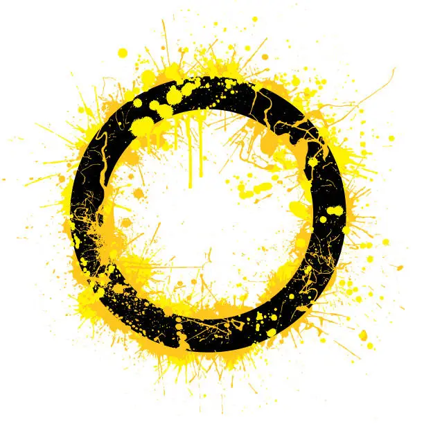Vector illustration of yellow circle splash