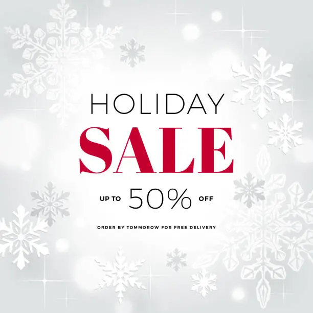 Vector illustration of Holiday Sale Banner