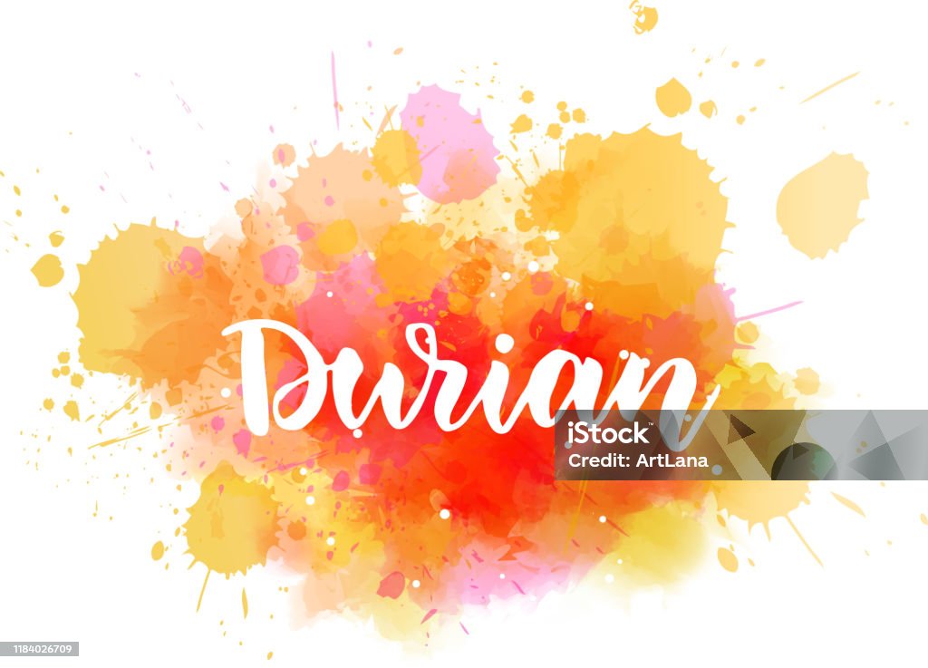Dharein Lettering Durian Lettering Stock Illustration - Download Image Now - Calligraphy ...