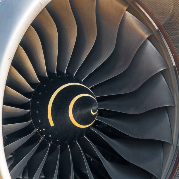 istock The turbine engine of a passenger plane 1184028208