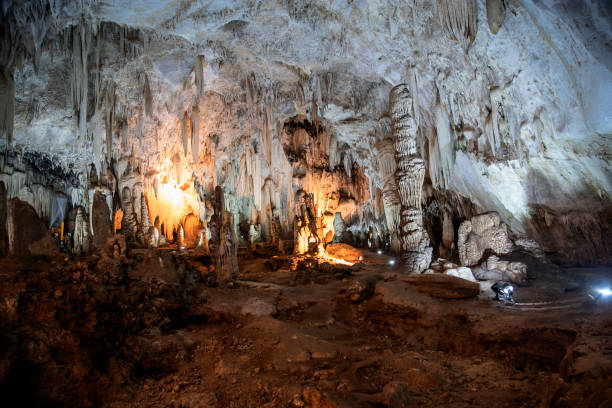 istock Cave with stalactites and stalagmites 1184031268