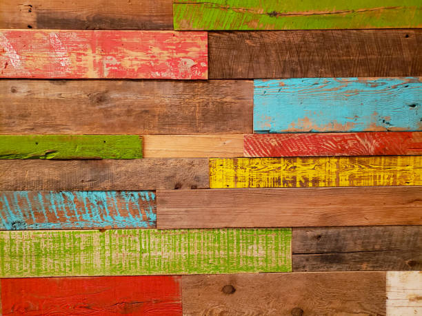 istock Painted Wood Weathered Wall Background 1184033756