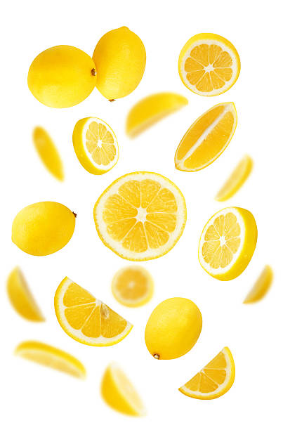 新鮮なレモンズ - slice of lemon ストックフォトと画像